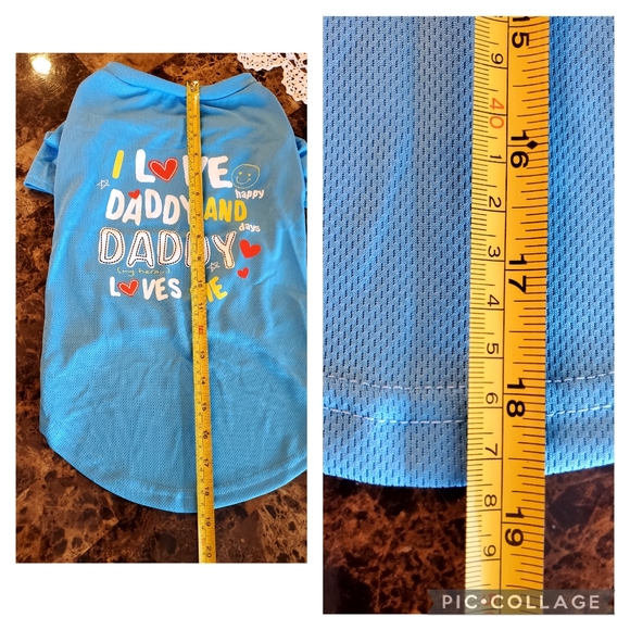 Blue Polyester Dog Shirt with sleeves XXL - Picture 4 of 7